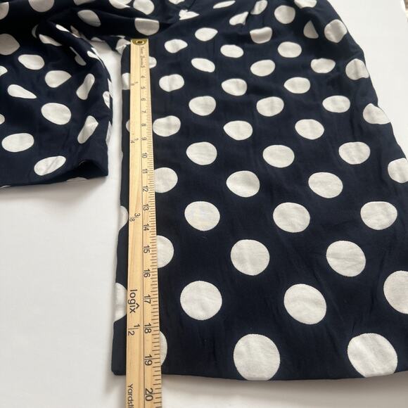 iROO Pants Womens 38 US 6-8 Blue Polka Dot Culottes Cropped Wide Leg Lagenlook - Picture 7 of 12